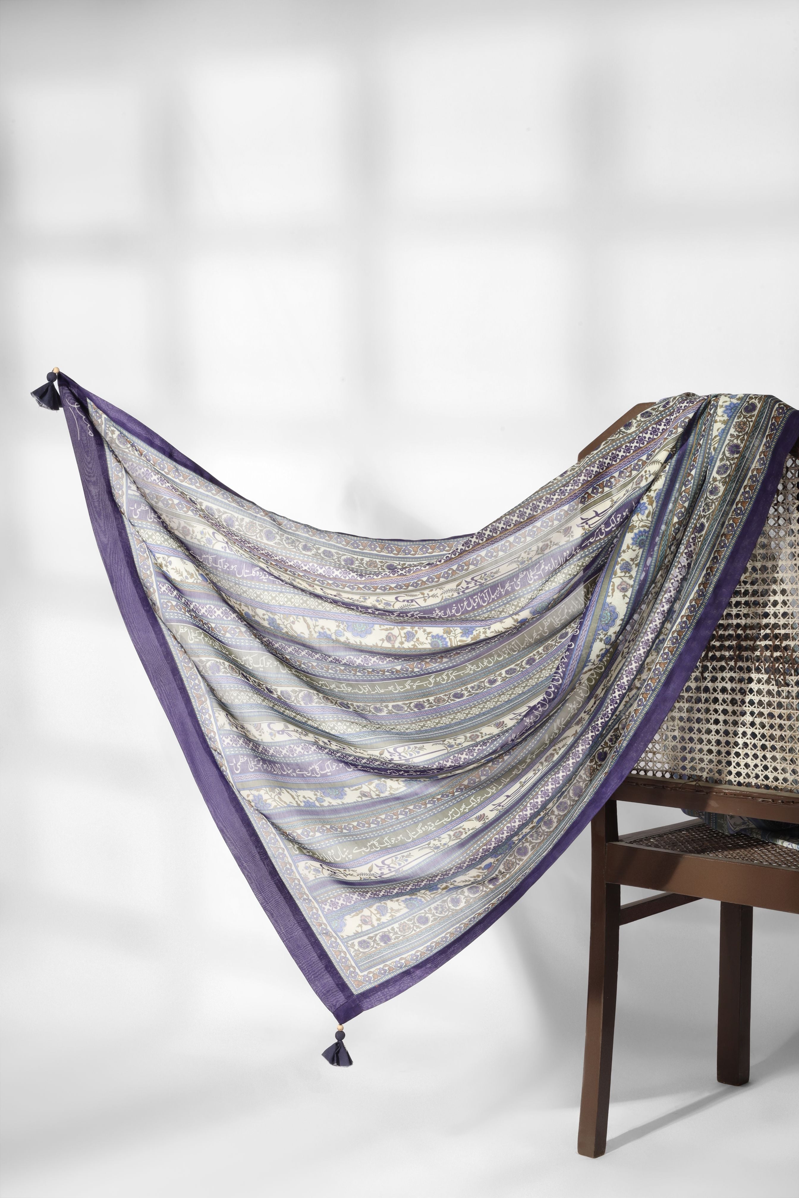 Gulistan (ফুলের বাগান) Stripes Dupatta - Blue