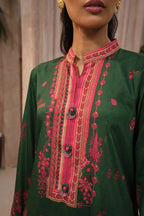 Manto Women's Ready to Wear Green Printed Co-ord Set with Urdu Calligraphy