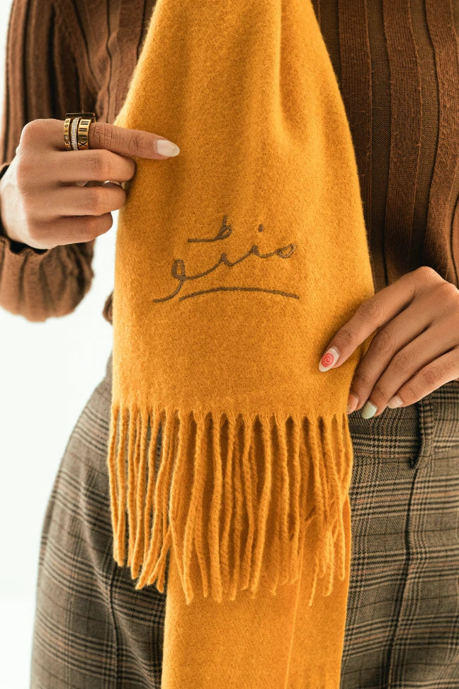 Cashmere Stole - Marigold Yellow