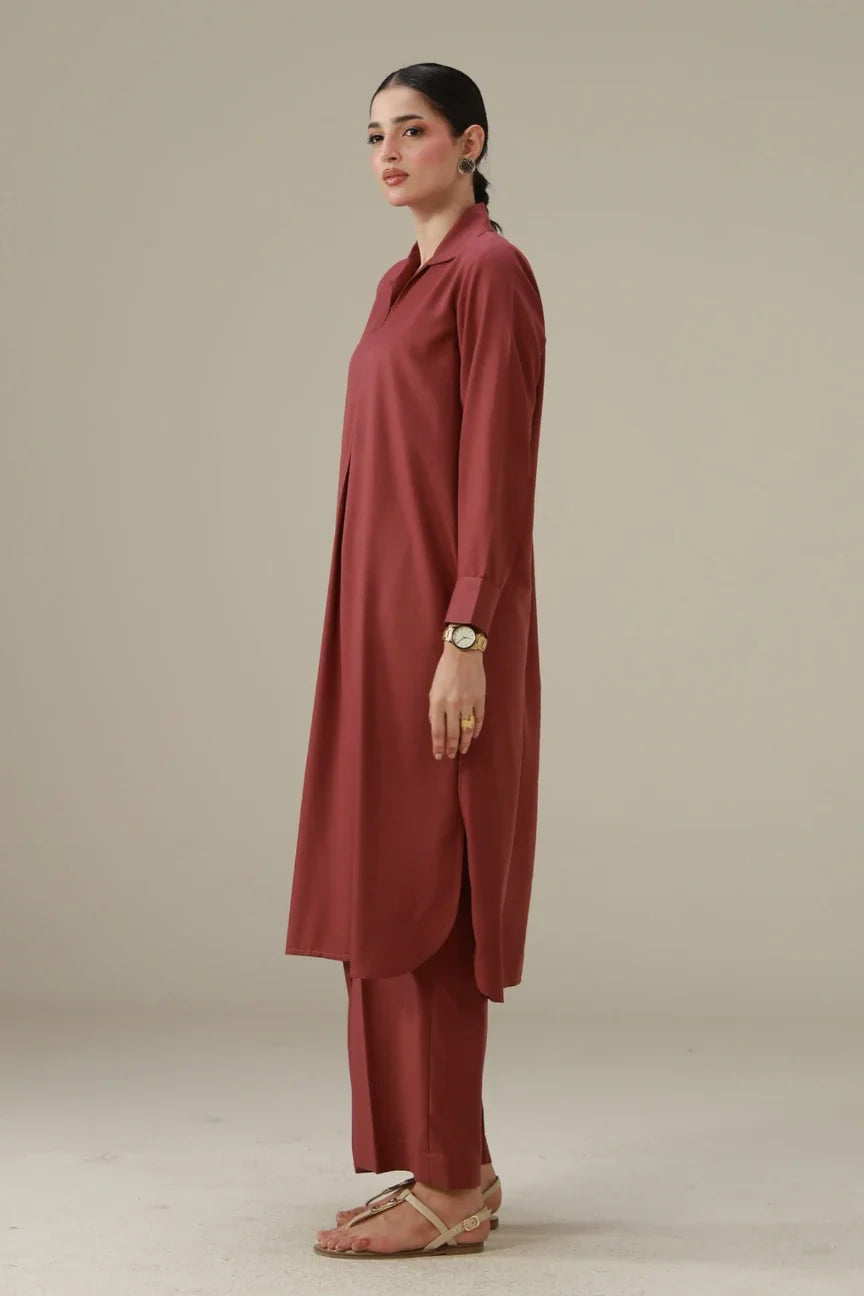 Mira Co-ord Set - Rose Wood
