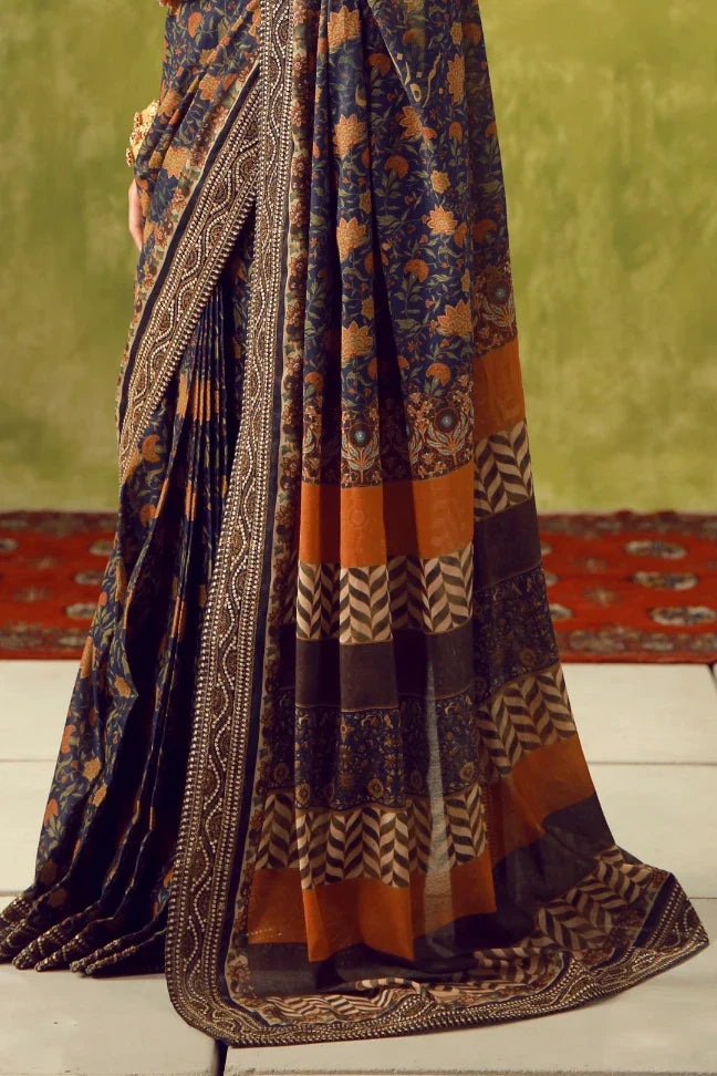 Khoobsurat (সৌন্দর্য) Saree - Blue