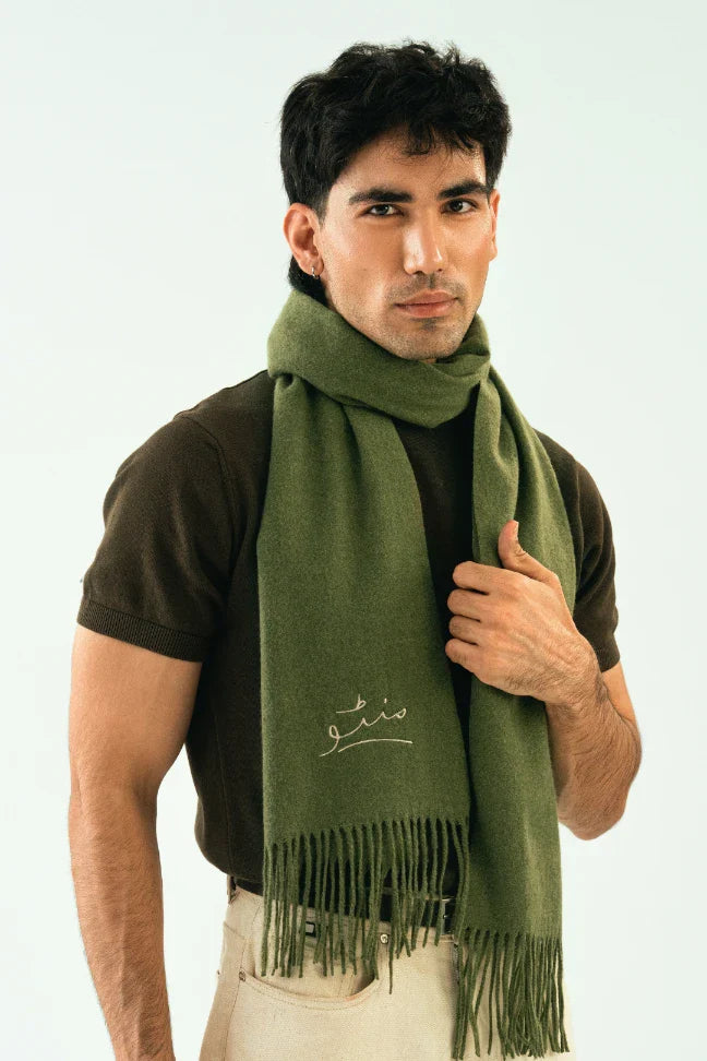 Cashmere Stole - Matcha Green