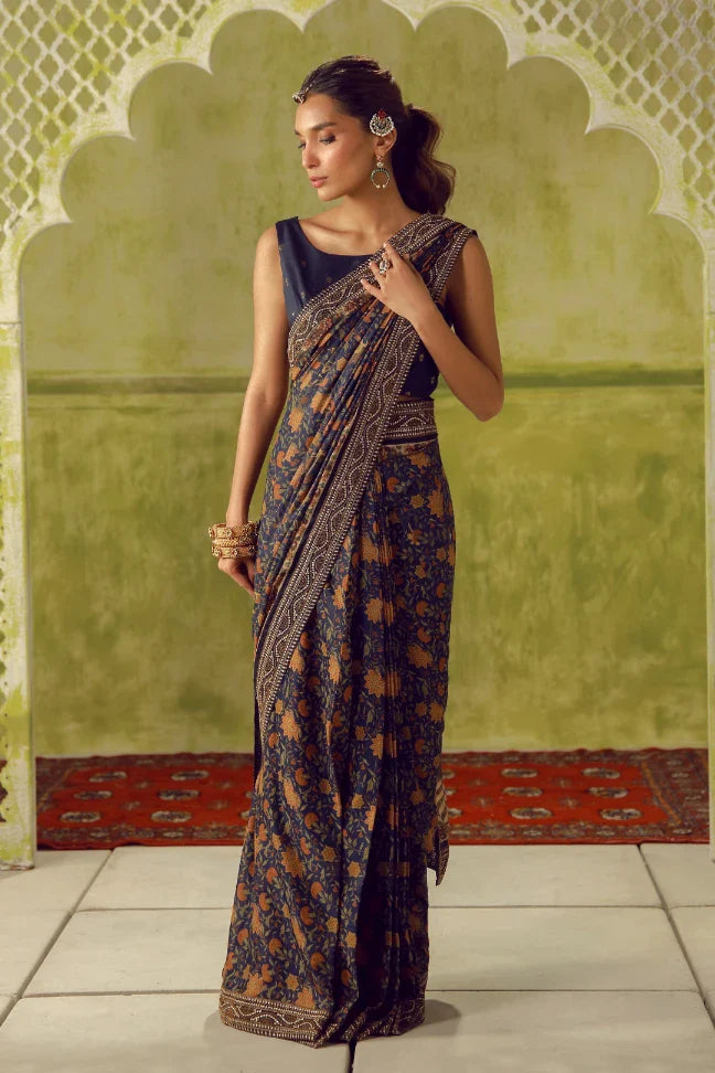 Khoobsurat (সৌন্দর্য) Saree - Blue
