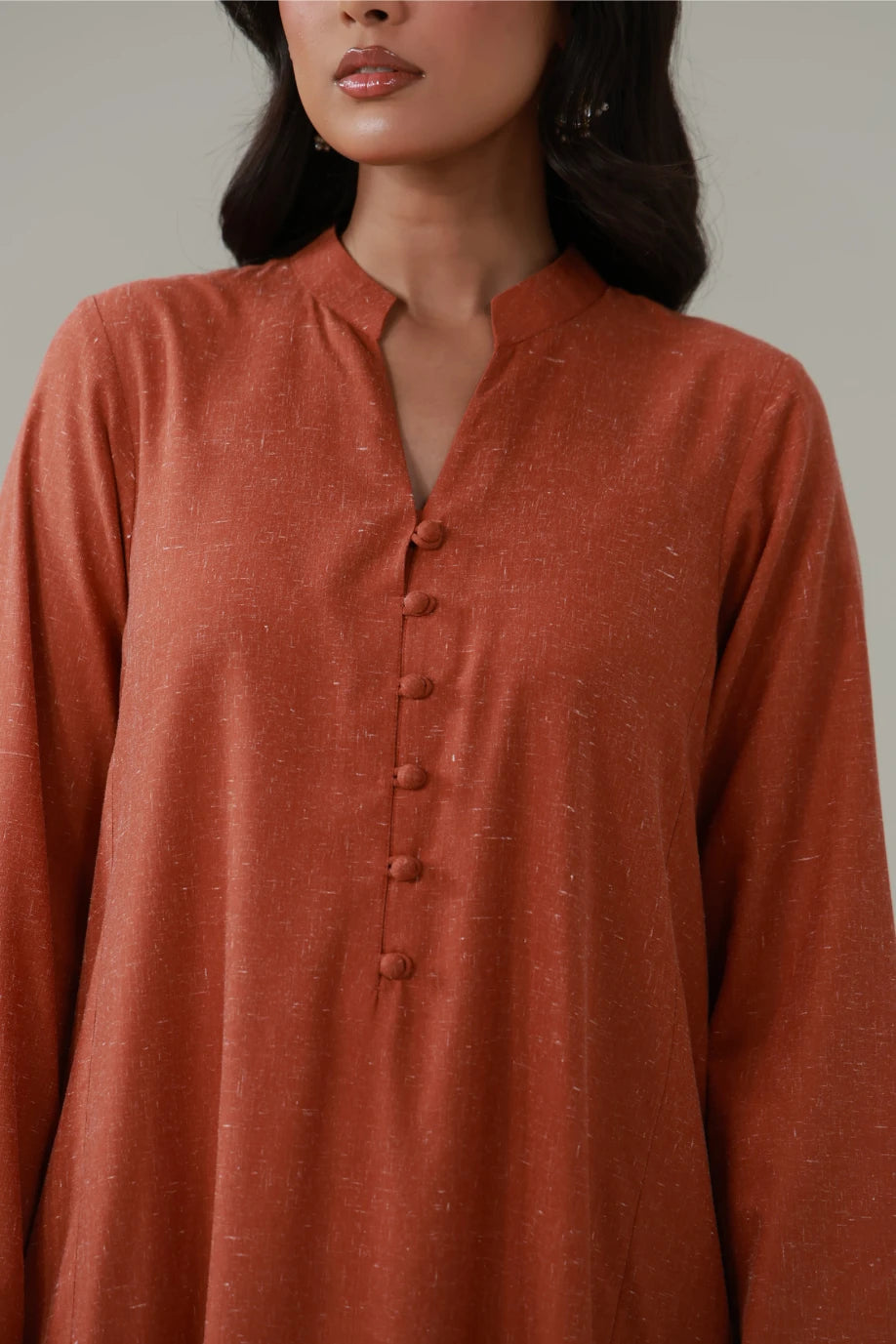 Kalidaar Co-Ord Set - Burnt Orange