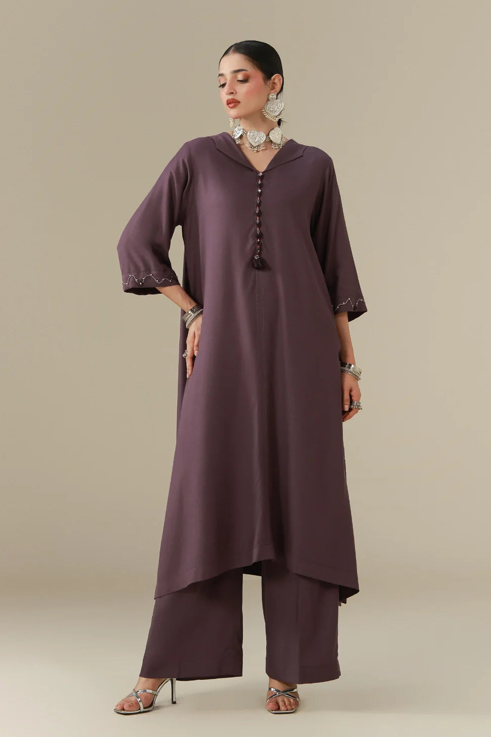 Sheesh (আয়না) Co-Ord Set - Purple