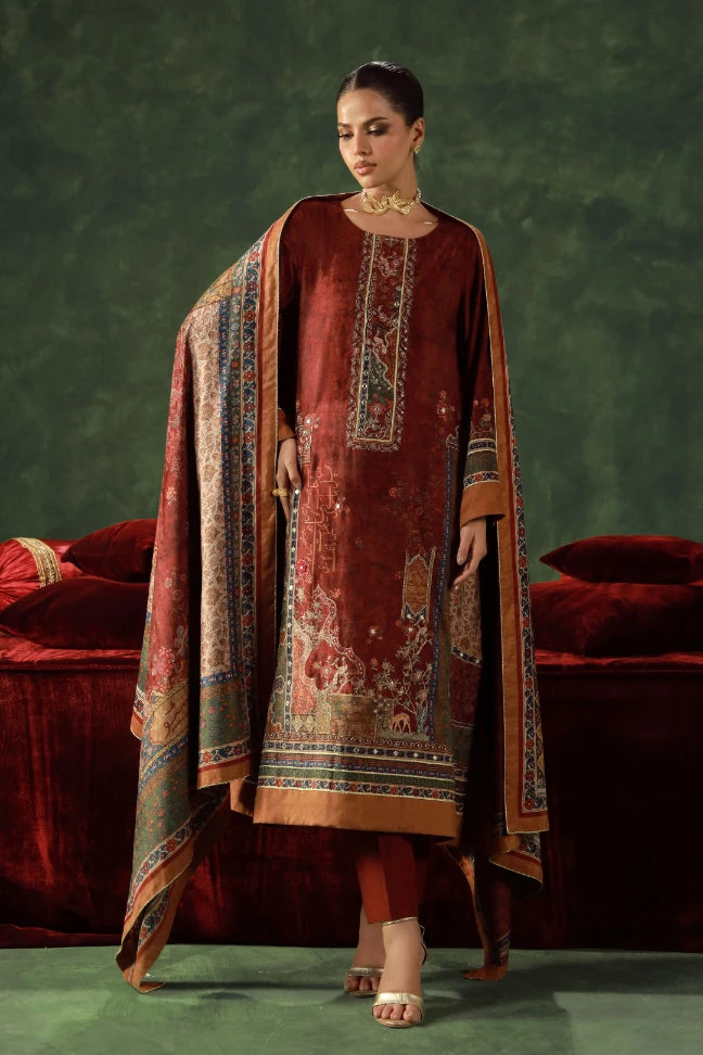 Lalarukh (লালারুখ) Velvet Shawl