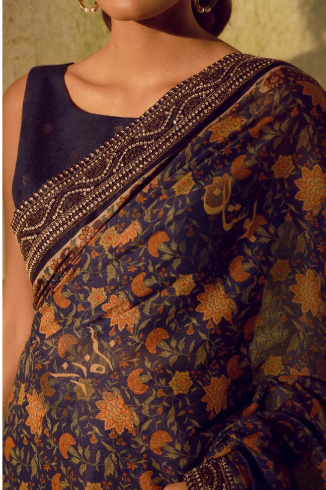 Khoobsurat (সৌন্দর্য) Saree - Blue