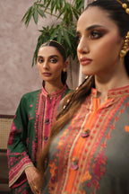 Manto Women's Ready to Wear Green Printed Co-ord Set with Urdu Calligraphy