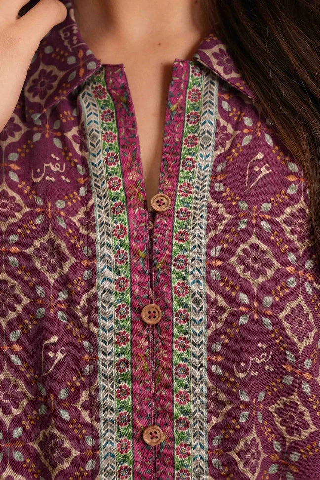 Azka (ধার্মিক) Co-Ord - Magenta