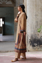 Manto Women's 2 Piece Jacquard Co-ord Set featuring Urdu Calligraphy of Words by Allama Iqbal