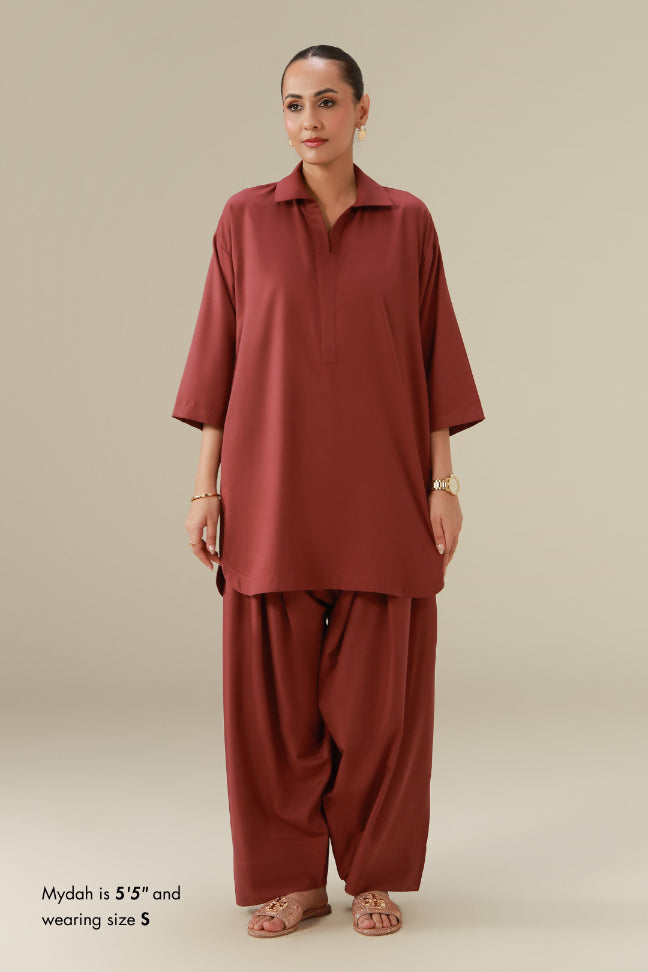 Raya Co-ord Set - Rosewood