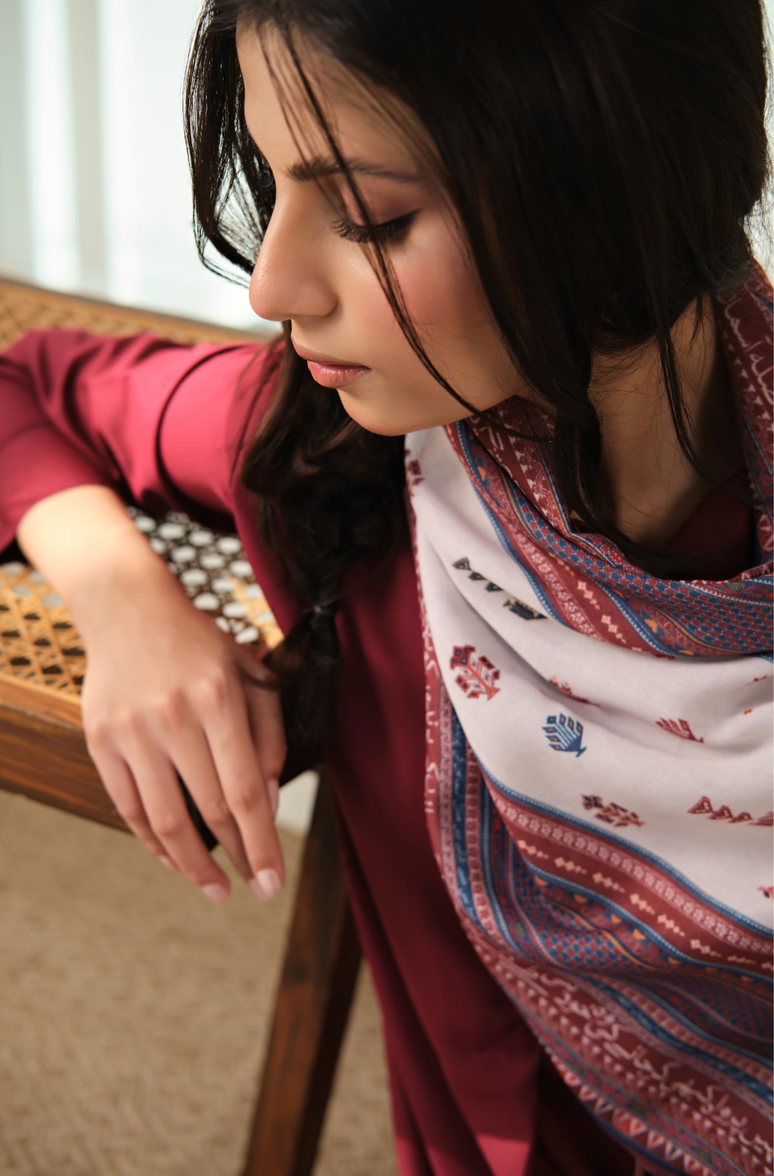 Aghaaz (আগাজ) - Maroon & Blue Stole