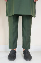 Shopmanto, wear manto, manto clothing brand, manto pakistan, ladies clothing brand, urdu calligraphy clothing, wear manto men's wear wash n wear solid 2 piece emerald green lucknow kurta pajama