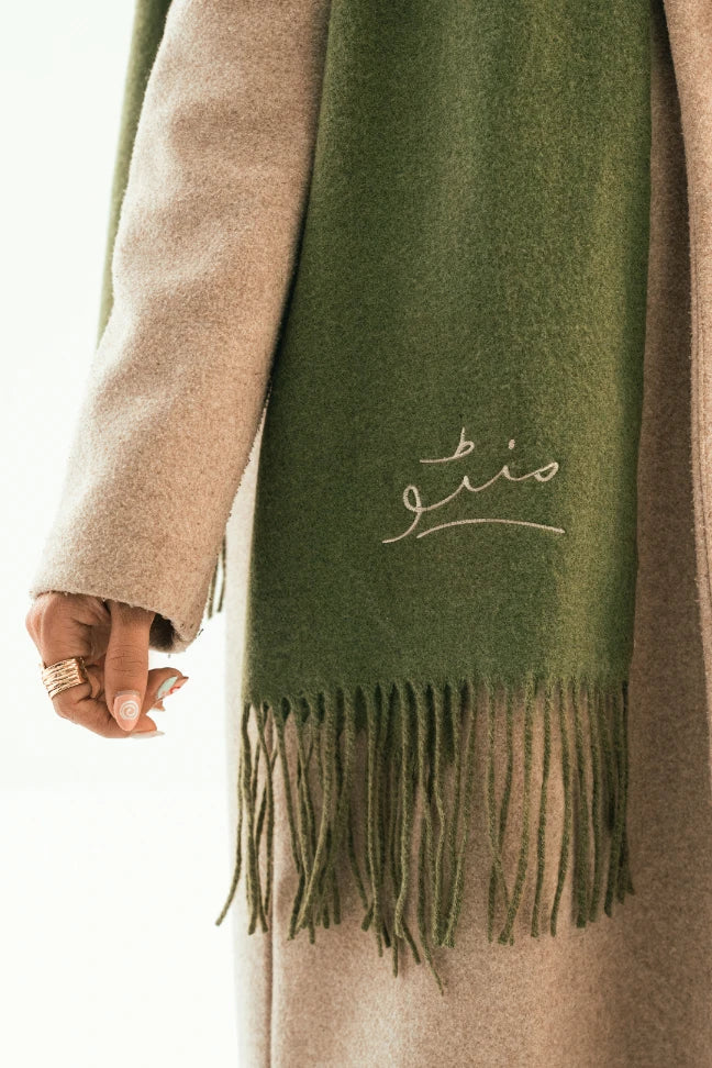Cashmere Stole - Matcha Green