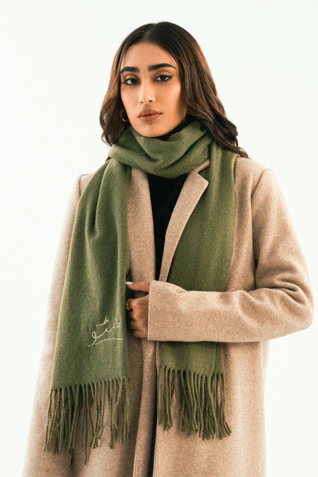 Cashmere Stole - Matcha Green