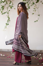 Manto Women's Stitched 1 Piece Cotton Silk Rich Black Nayaab Odhni Featuring Poetry of Altaf Hussain Hali