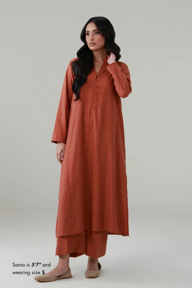 Kalidaar Co-Ord Set - Burnt Orange