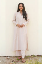 Shopmanto Women's Ready To Wear Two Piece Matching Solid Cream White Co-Ord Set