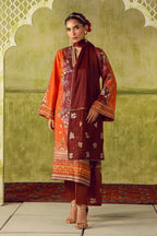 Rukhsar (সুন্দর মুখমণ্ডল) Set - Maroon
