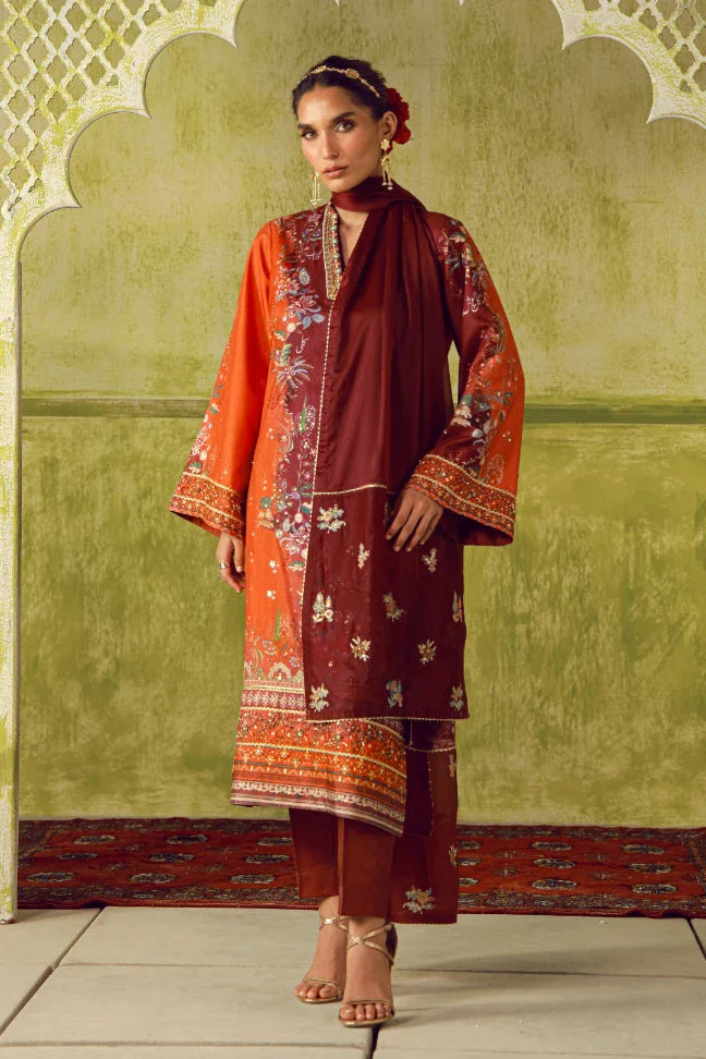 Rukhsar (সুন্দর মুখমণ্ডল) Set - Maroon