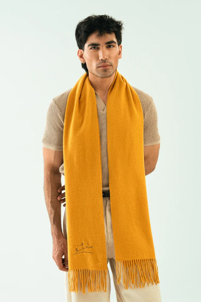 Cashmere Stole - Marigold Yellow
