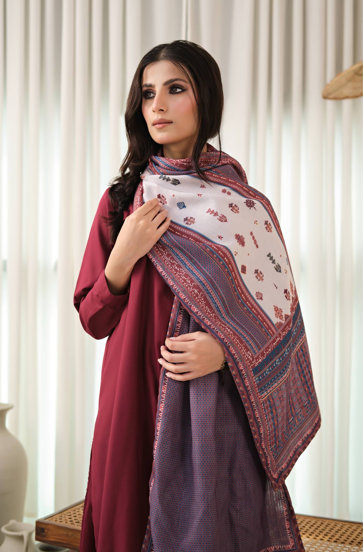 Aghaaz (আগাজ) - Maroon & Blue Stole