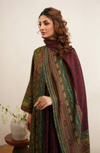 Manto Women's Stitched Zarf Cotton Silk Odhni with Urdu Calligraphy