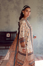 Manto Women's 3 Piece Charmeuse Silk Golden Zareena Set with Hand Embellishments and Urdu Calligraphy