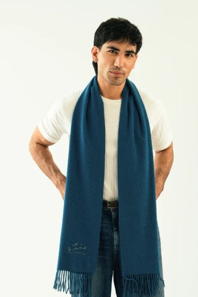 Cashmere Stole - Smurf Blue