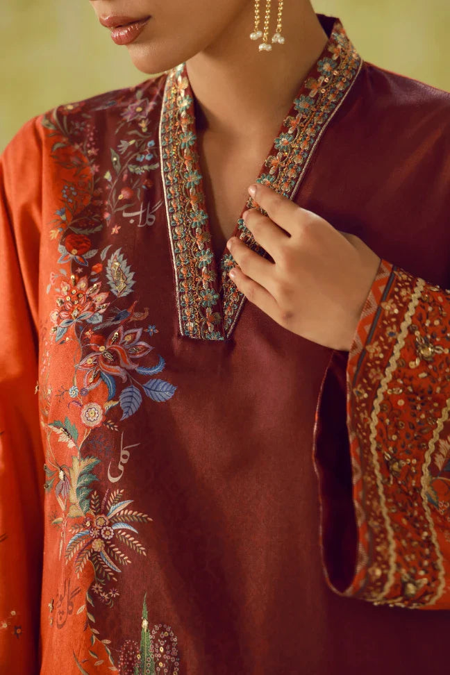 Rukhsar (সুন্দর মুখমণ্ডল) Set - Maroon