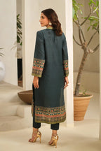 Manto Women's Teal Mehtab Lawn Co-ord Set with Urdu Calligraphy