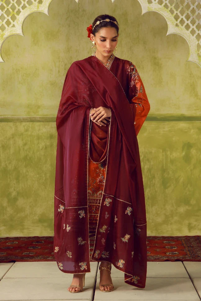 Rukhsar (সুন্দর মুখমণ্ডল) Set - Maroon