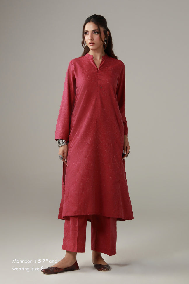 Kalidaar Co-Ord Set - Dark Fuschia