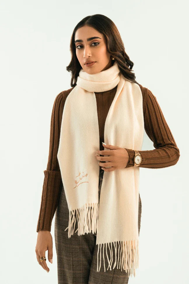 Cashmere Stole - Vanilla White