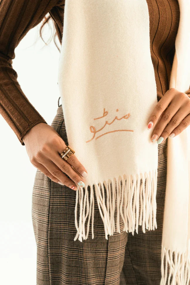 Cashmere Stole - Vanilla White
