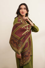 Manto's Unisex Pashmina Winter Stole featuring Urdu Calligraphy