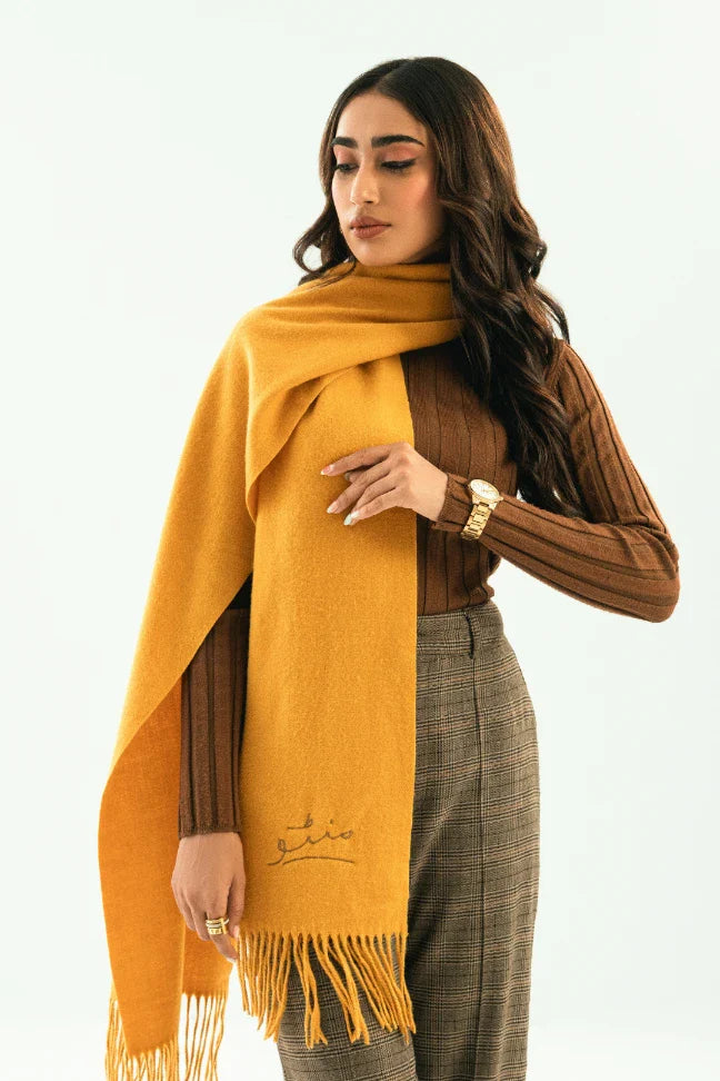 Cashmere Stole - Marigold Yellow