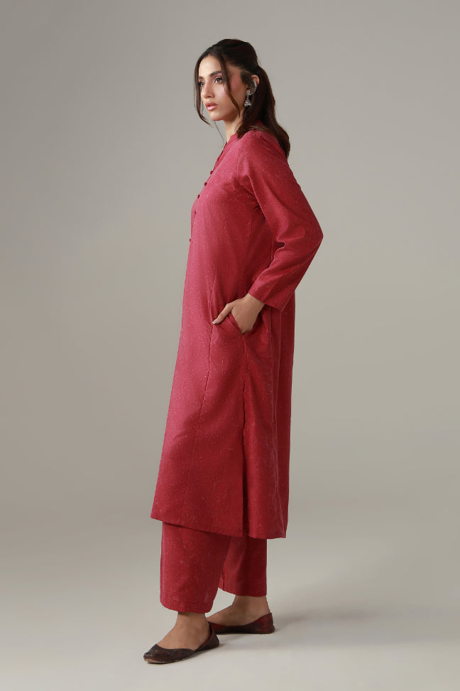 Kalidaar Co-Ord Set - Dark Fuschia