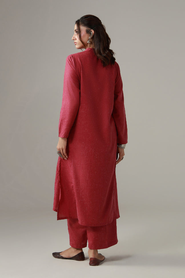 Kalidaar Co-Ord Set - Dark Fuschia