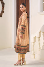 Manto Women's 1 Piece Ready to Wear Golden Kurta with Urdu Calligraphy