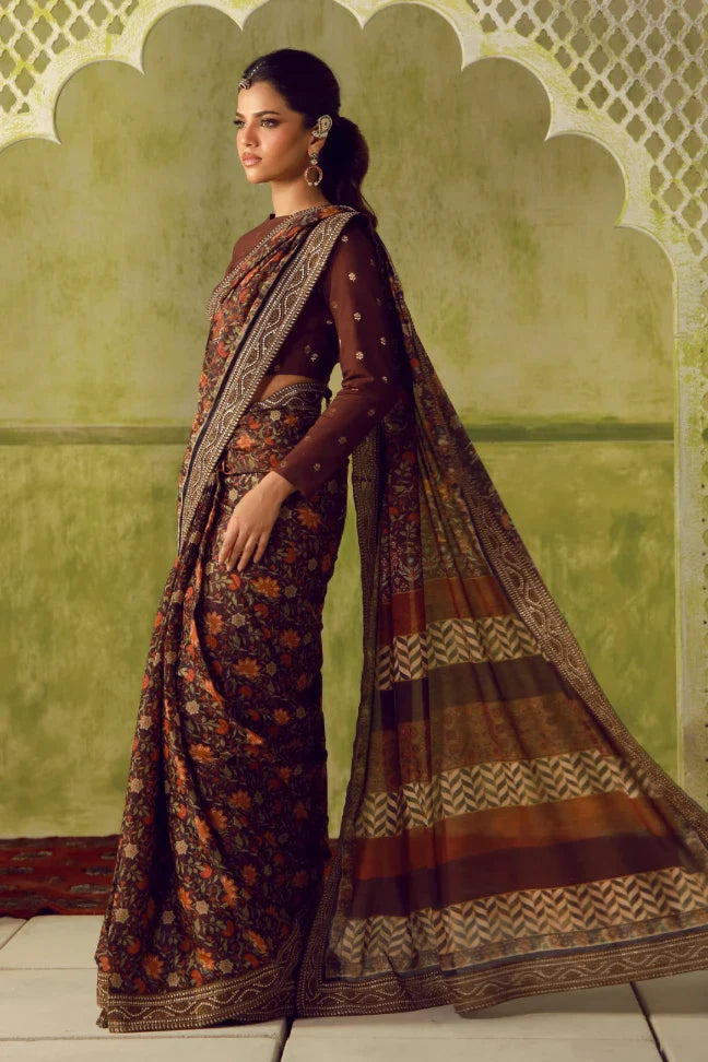 Khoobsurat (সৌন্দর্য) Saree - Maroon