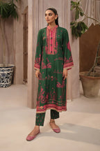 Manto Women's Ready to Wear Green Printed Co-ord Set with Urdu Calligraphy
