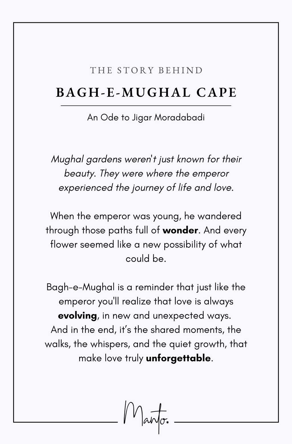 Bagh-e-Mughal (মুঘল বাগান) Cape - Black & Rust