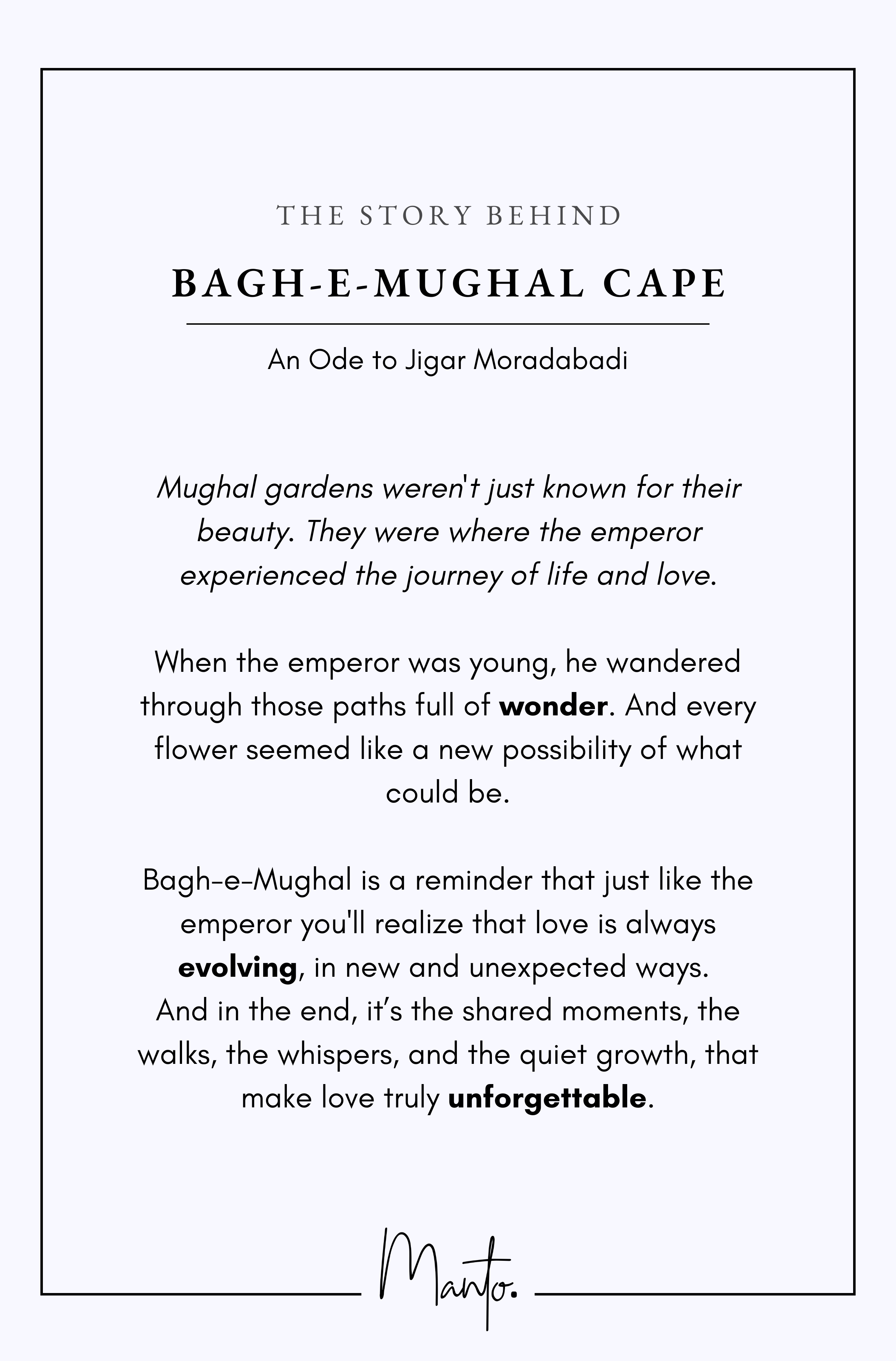 Bagh-e-Mughal (মুঘল বাগান) Cape - Black & Rust