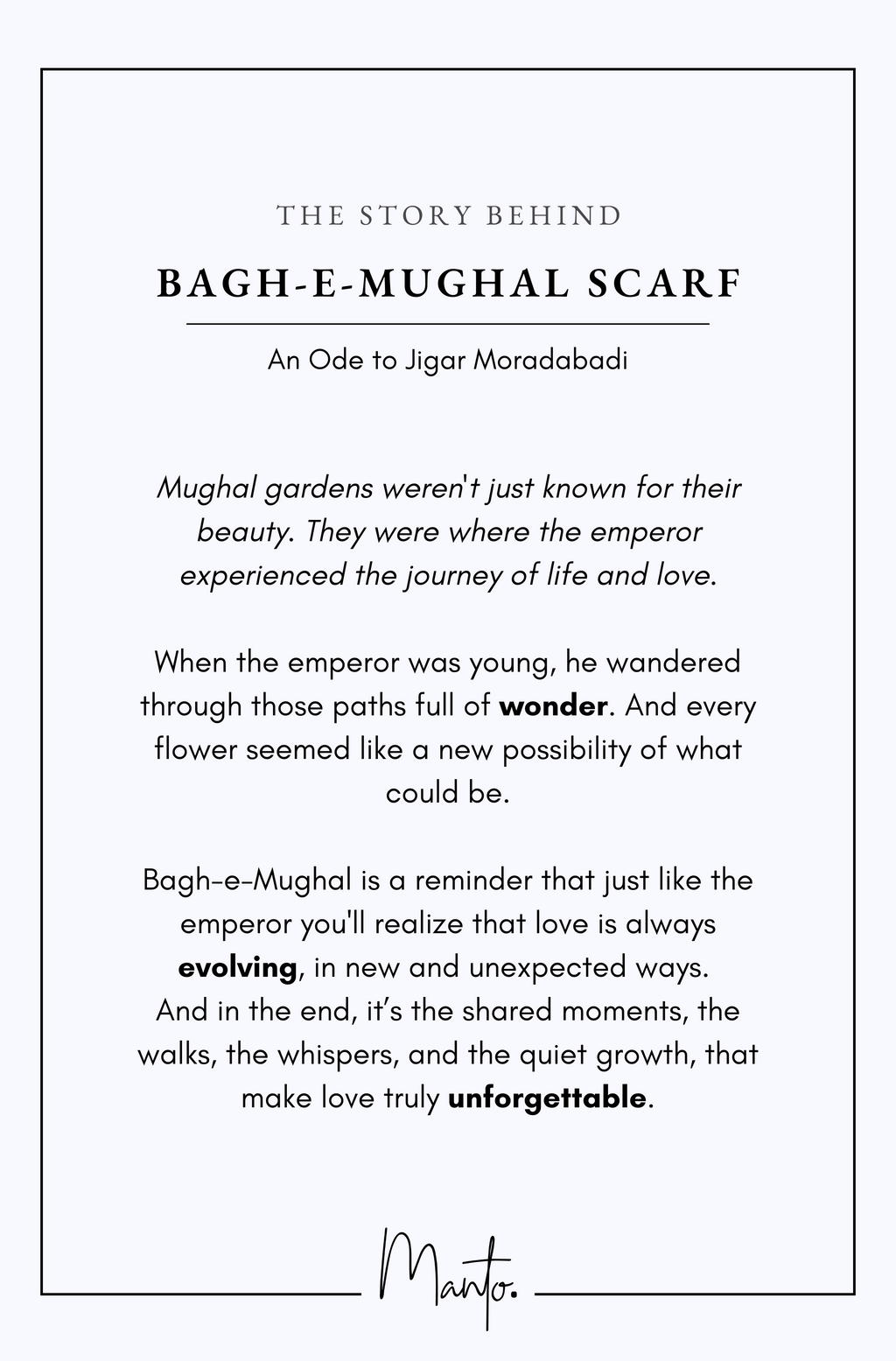 Bagh-e-Mughal (মুঘল বাগান) - Green Scarf