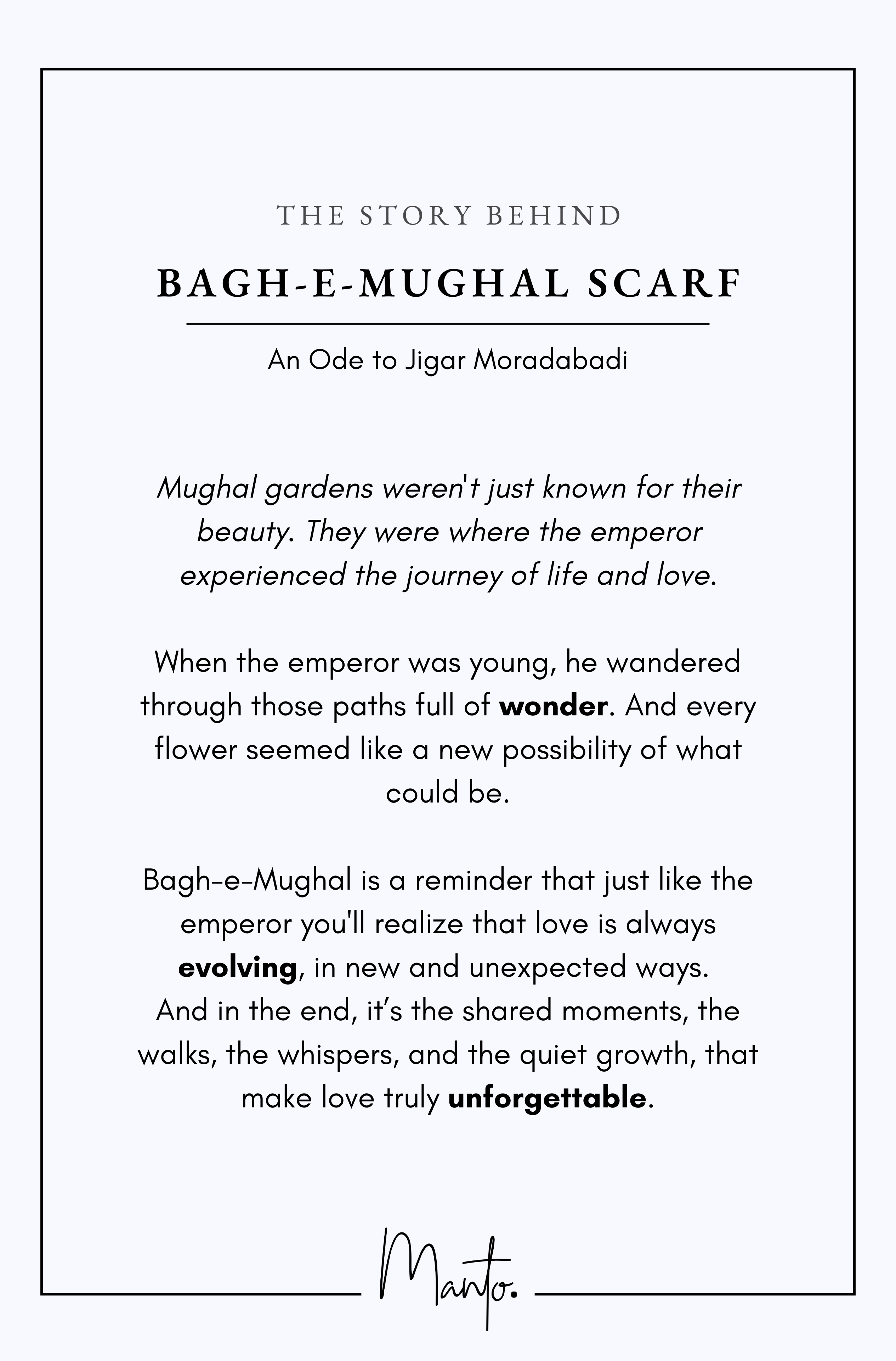 Bagh-e-Mughal (মুঘল বাগান) - Green Scarf