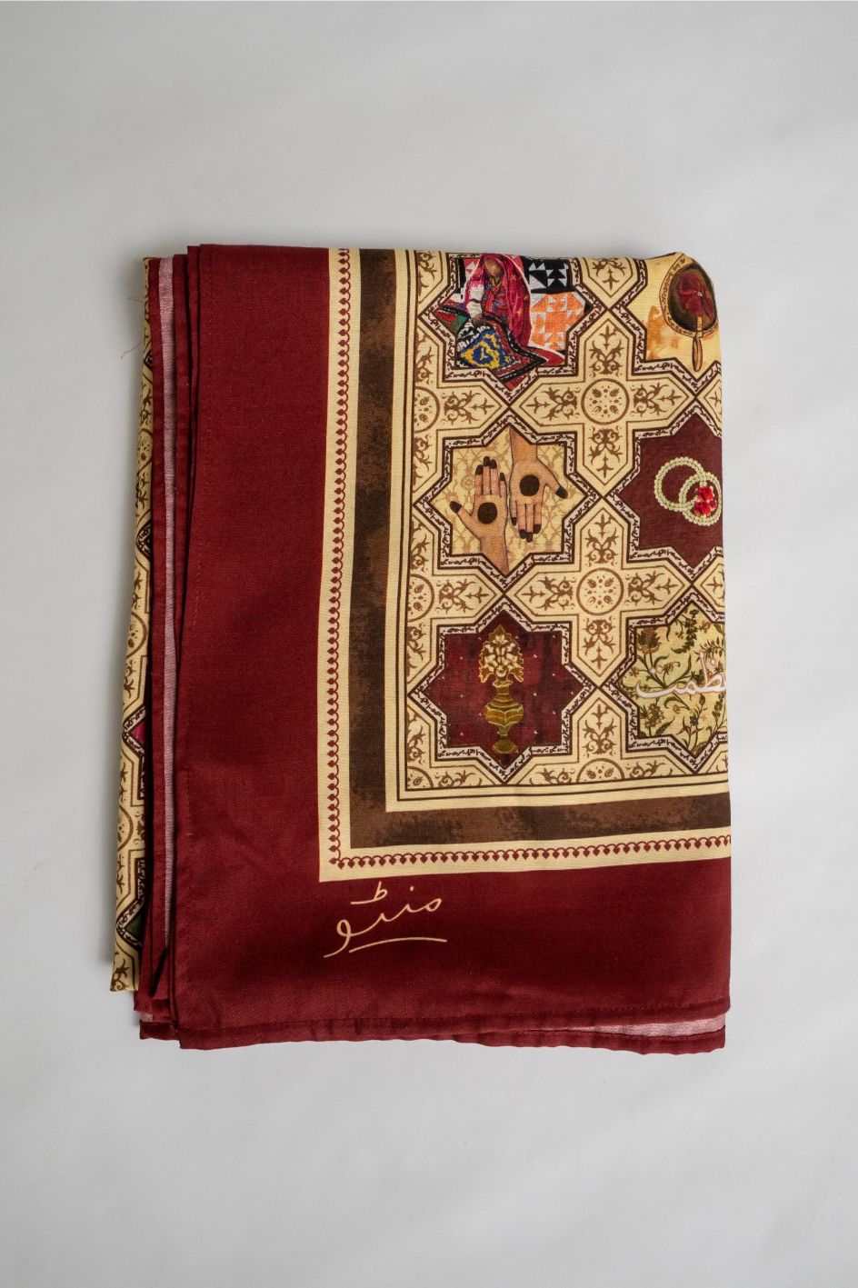 Zeenat (শাশ্বত সুন্দরী) Odhni - Antique Maroon