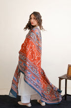 Talaash (অন্তরের অনুসন্ধান) Odhni - Blue & Rust