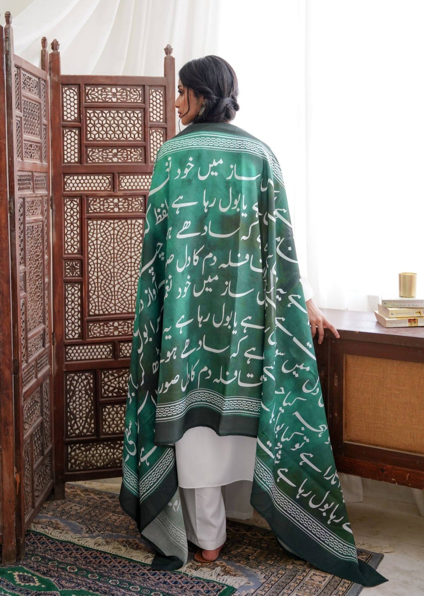 Bol (বল) Odhni - Shaded Green