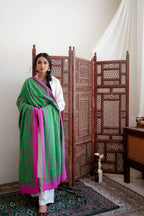 Bol (বল) Odhni - Green & Magenta